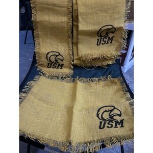 Vintage University Of Southern MS Table Decor  4 Place Mats & Center Piece